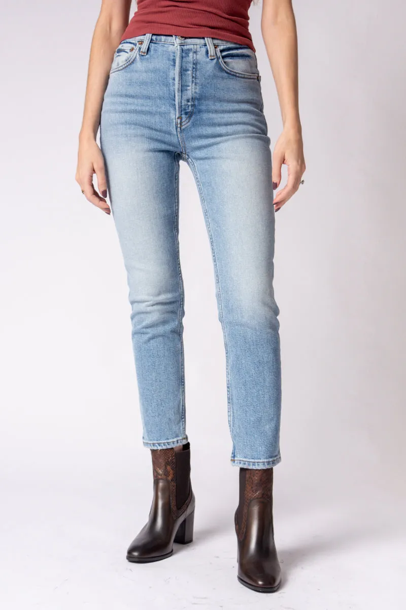 90s Ankle Crop Jeans in Hazey Indigo