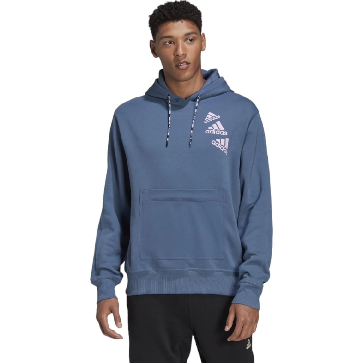 Adidas Essential BrandLove Fleece Hoodie - Wonste Blue