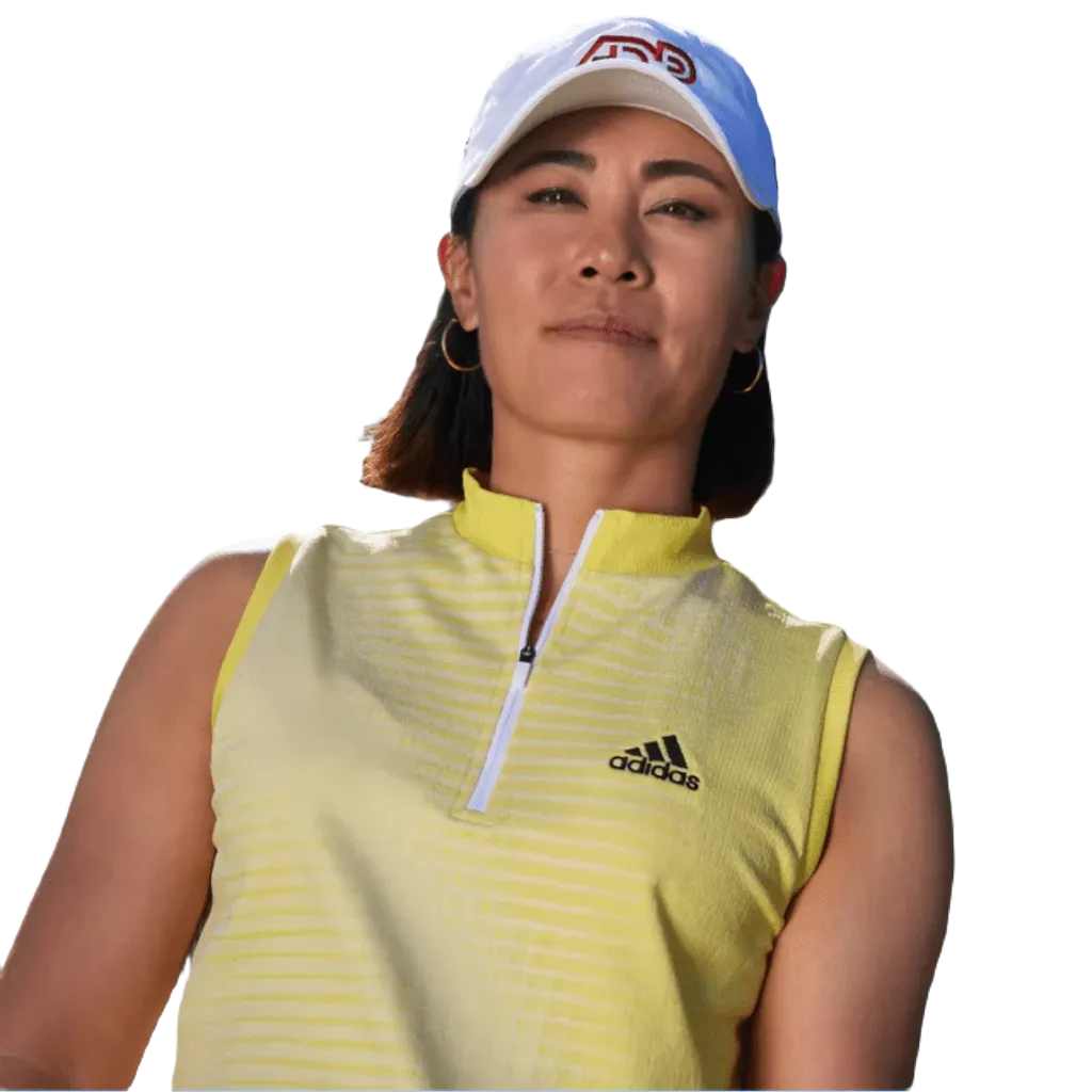 Adidas Ladies Primeknit Sleeveless Golf Polo Shirt - Yellow