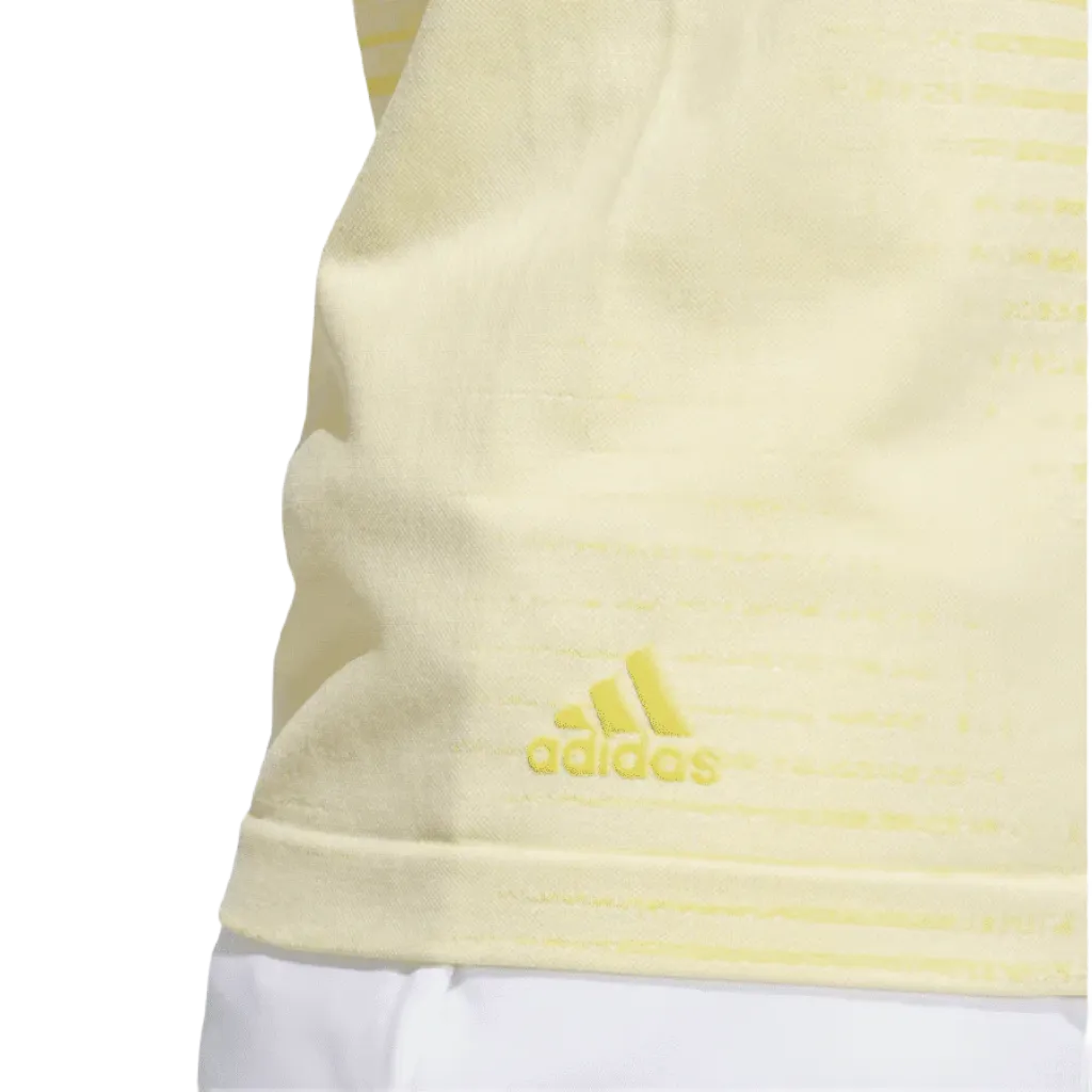 Adidas Ladies Primeknit Sleeveless Golf Polo Shirt - Yellow