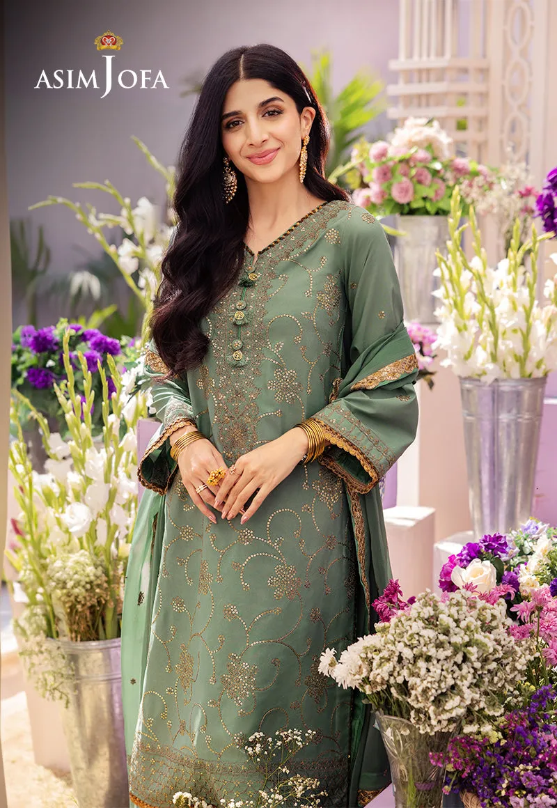 AJCF-15 EMBROIDERED JUMBO SILK 3 PCS