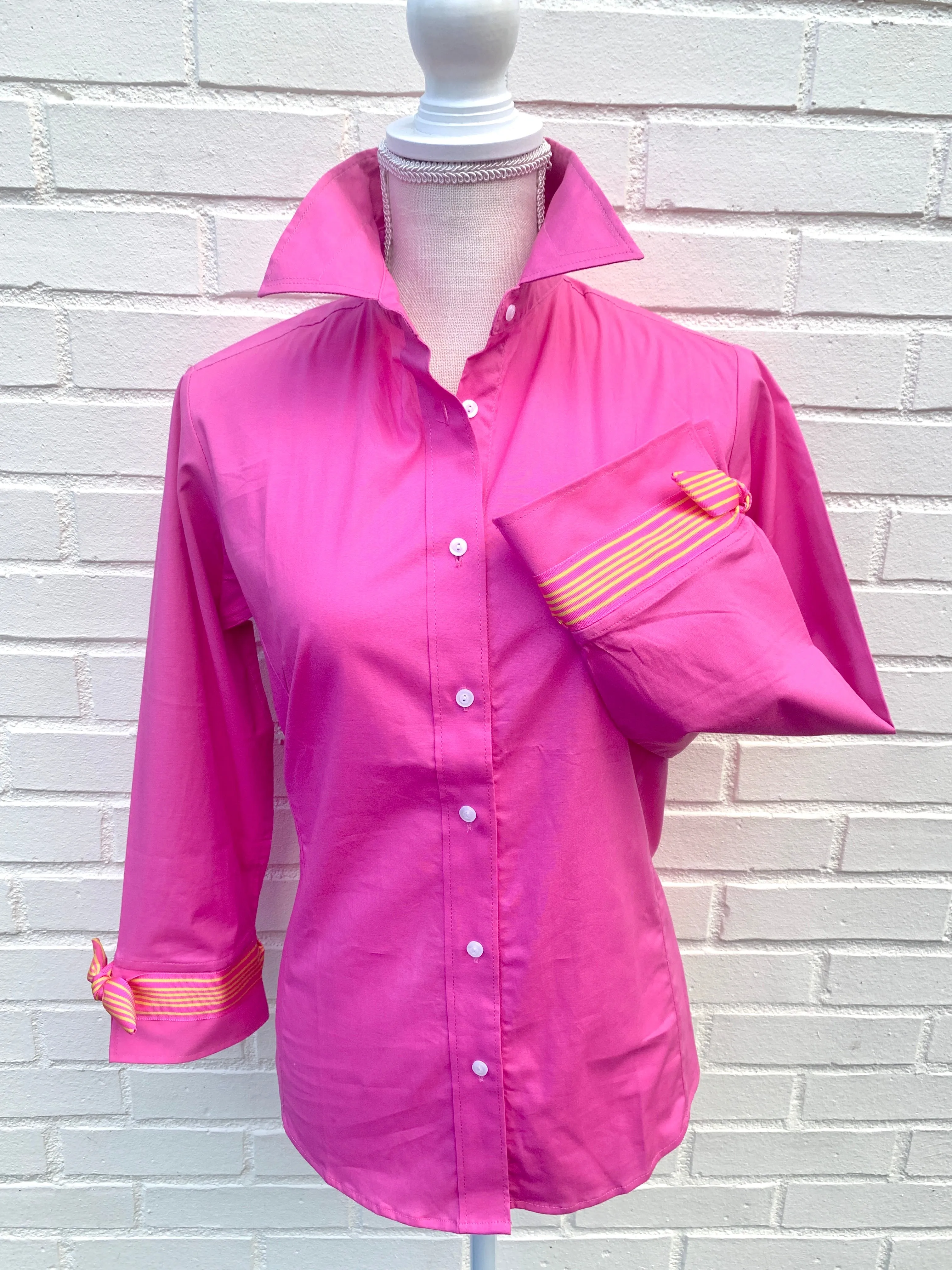 Ann Pink w Pink Yellow Ribbon Tie Shirt (Ann13)