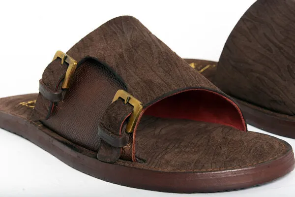 Baffour Brown Slippers in new design