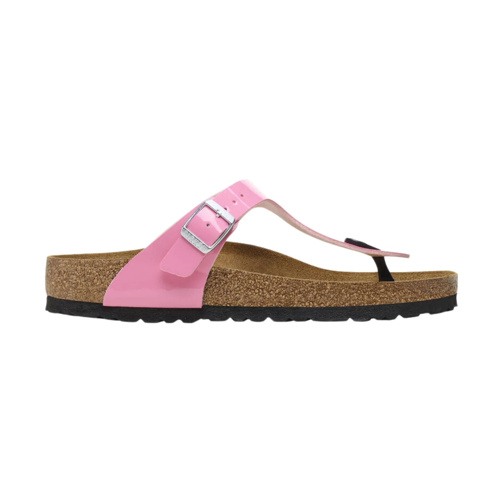 Birkenstock Gizeh Birko Flor Patent Sandal - Candy Pink/Black