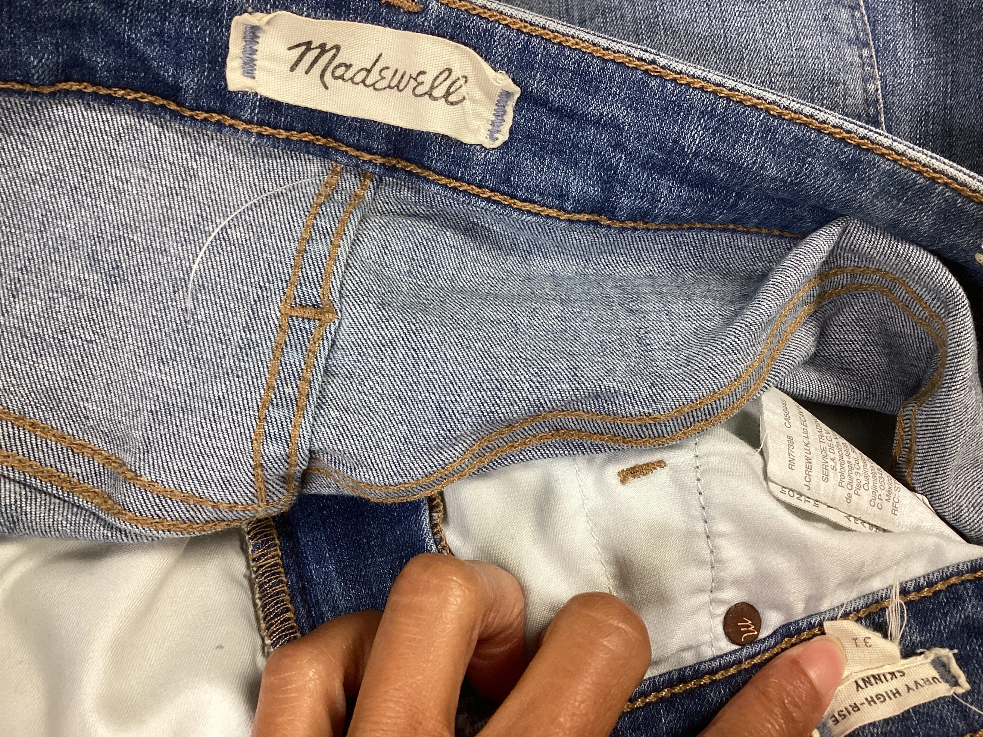 Blue Denim Jeans Skinny Madewell, Size 12