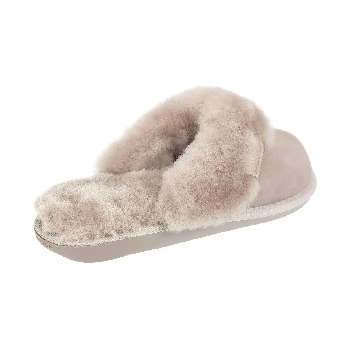 CASHMERE Beige sheep slippers