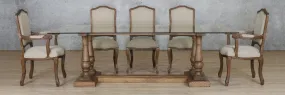 Charlotte Glass Top & Duke 8 Seater Dining Set