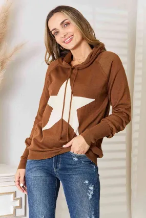 Chestnut Star Graphic Hooded Sweater