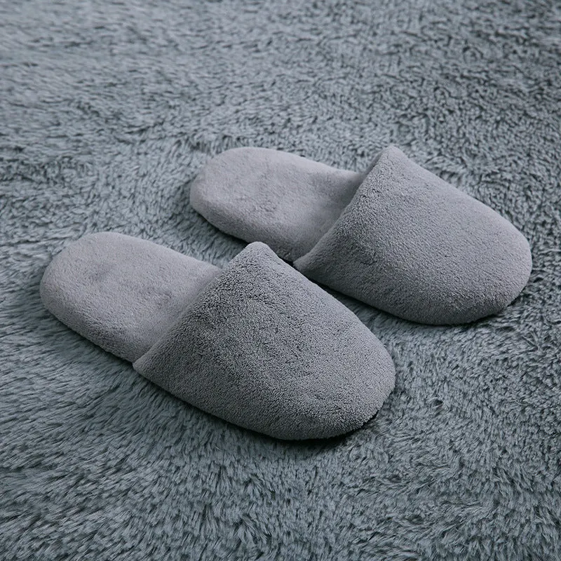 Coral Flannel Bread Slippers