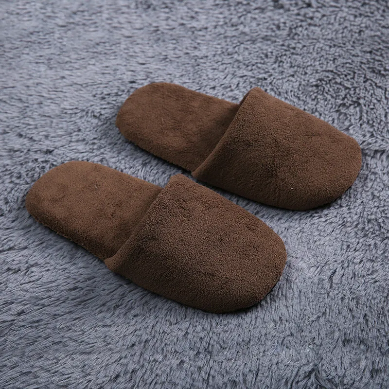 Coral Flannel Bread Slippers