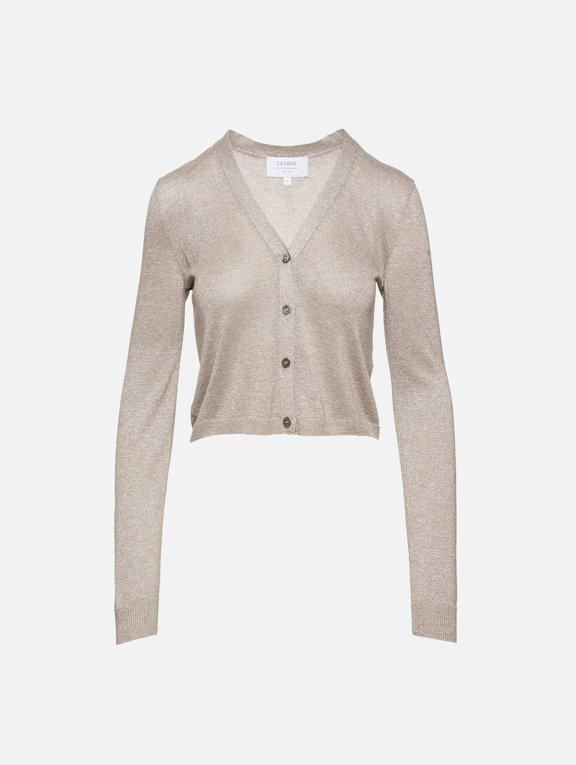 Cropped Lurex Cardigan