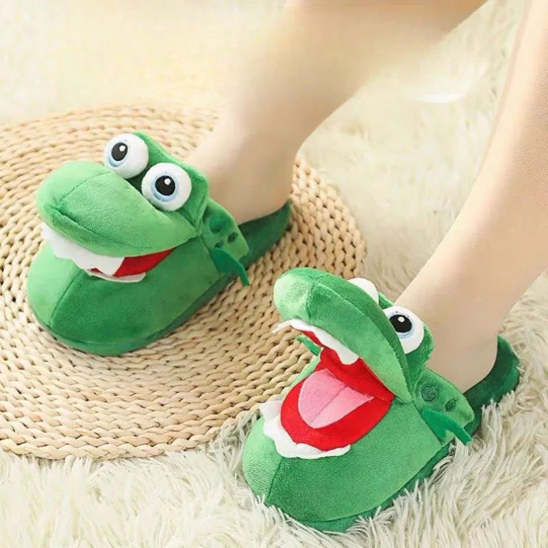 Cute Crocodile Plush Slippers