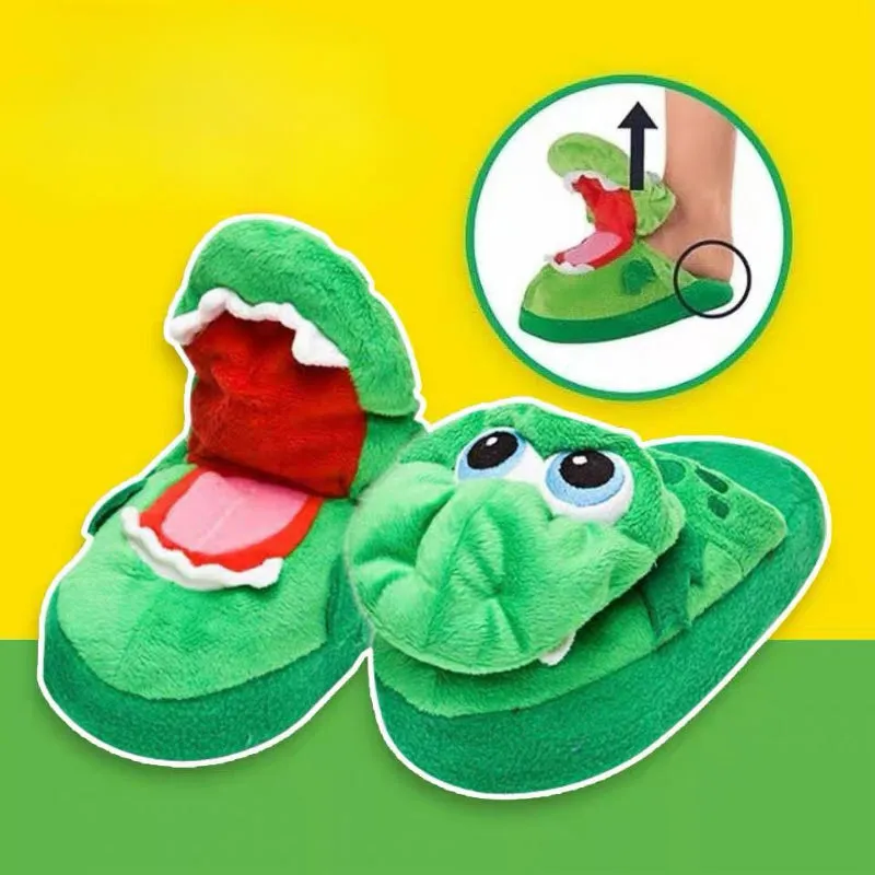 Cute Crocodile Plush Slippers