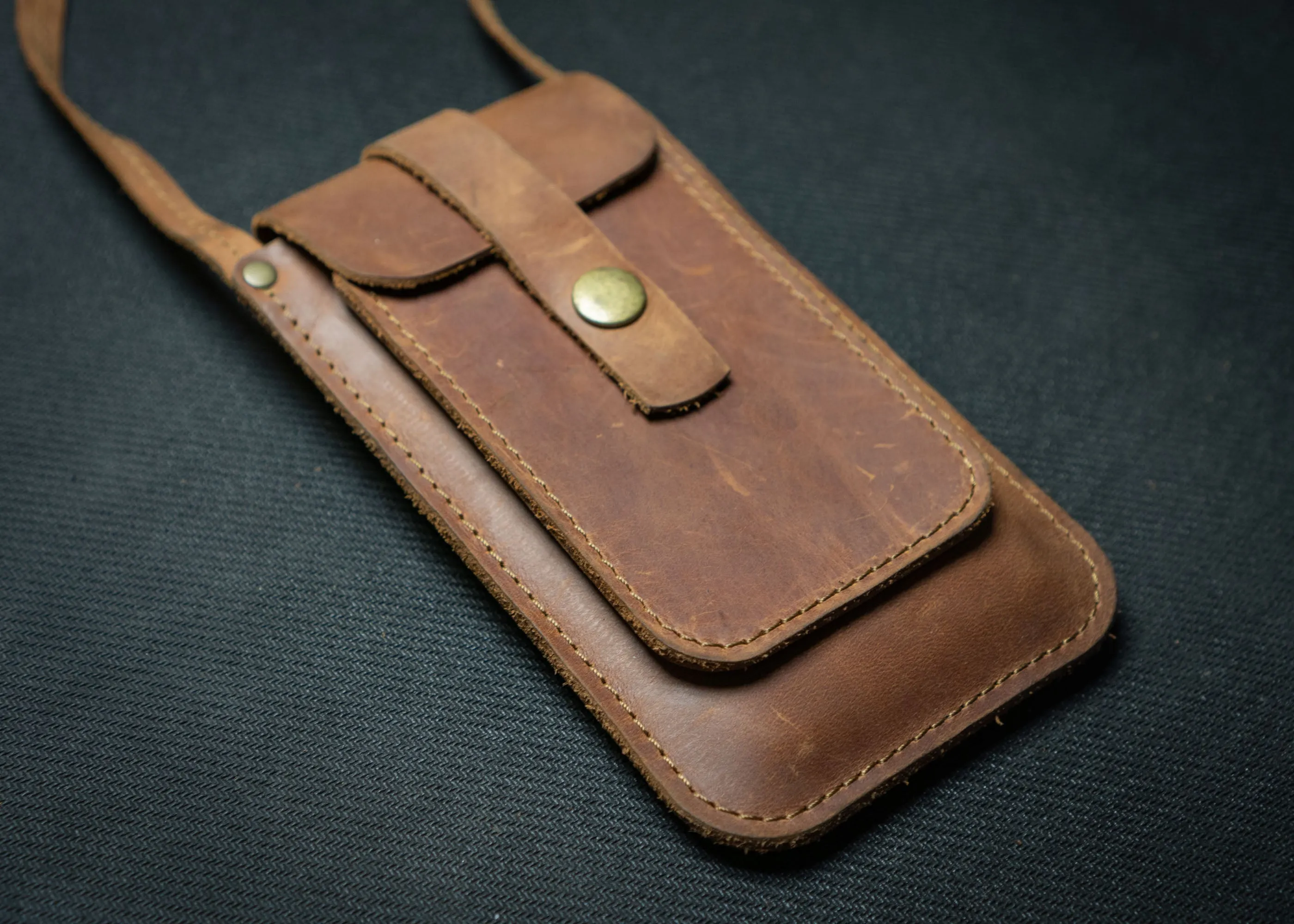 Designer leather phone bag