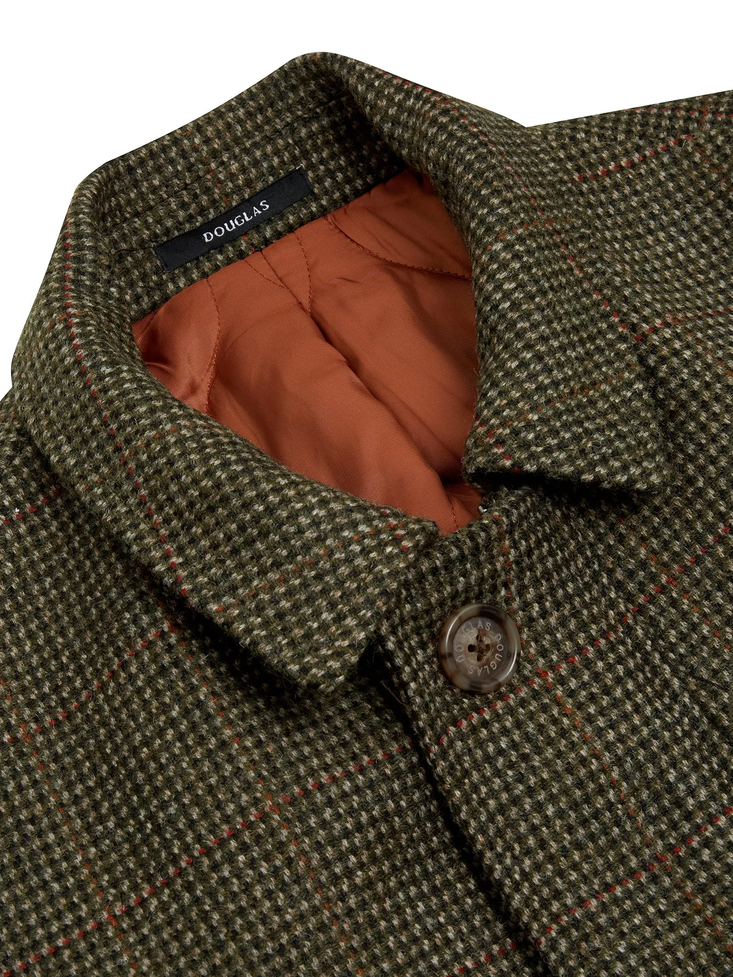 DOUGLAS GOLD FRAMPTON Winter Check Tailored Coat/Green - AW22 SALE