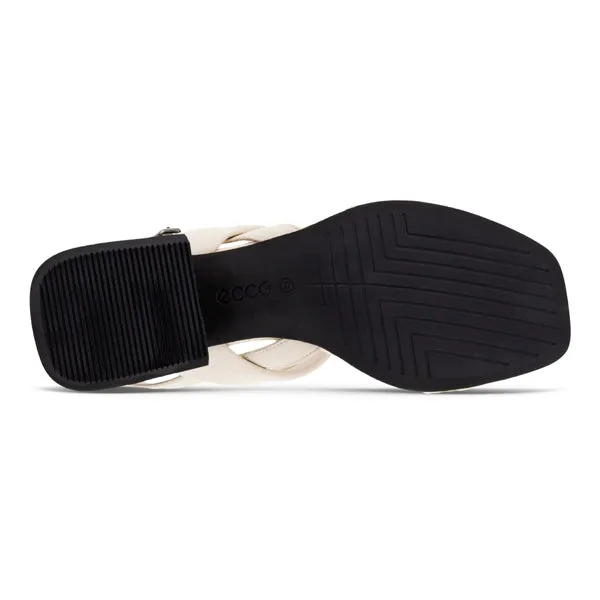 Ecco Elevate Squared Sandal Limestone   