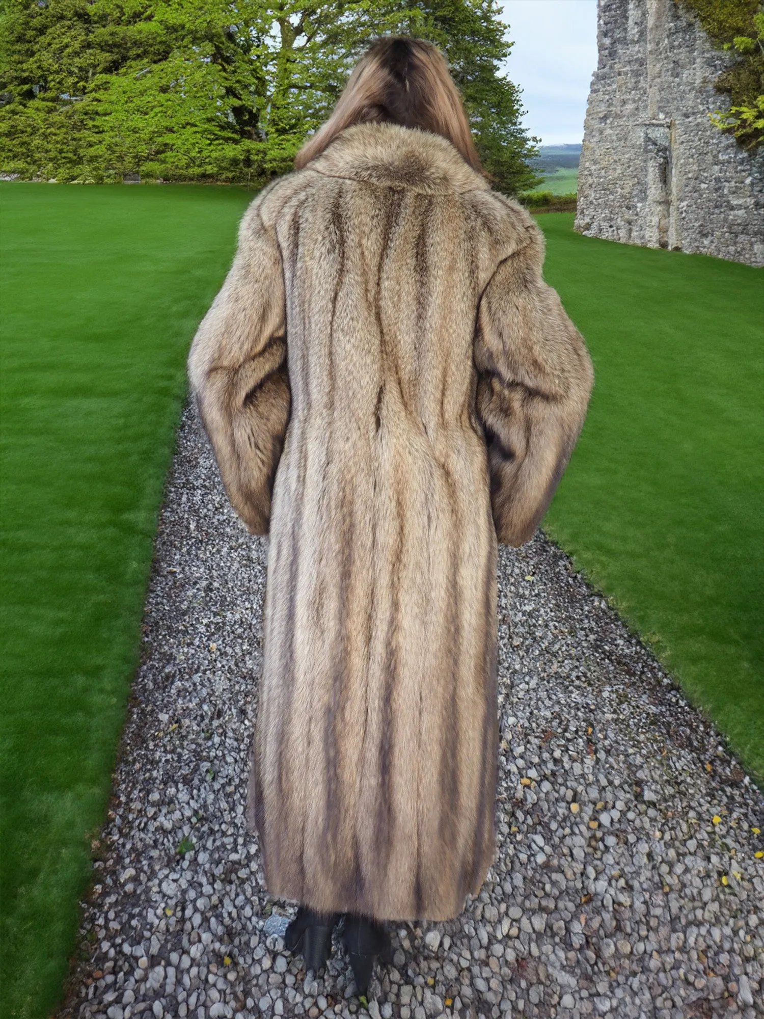 Fisher Sable Fur Coat Coats S 50" Long