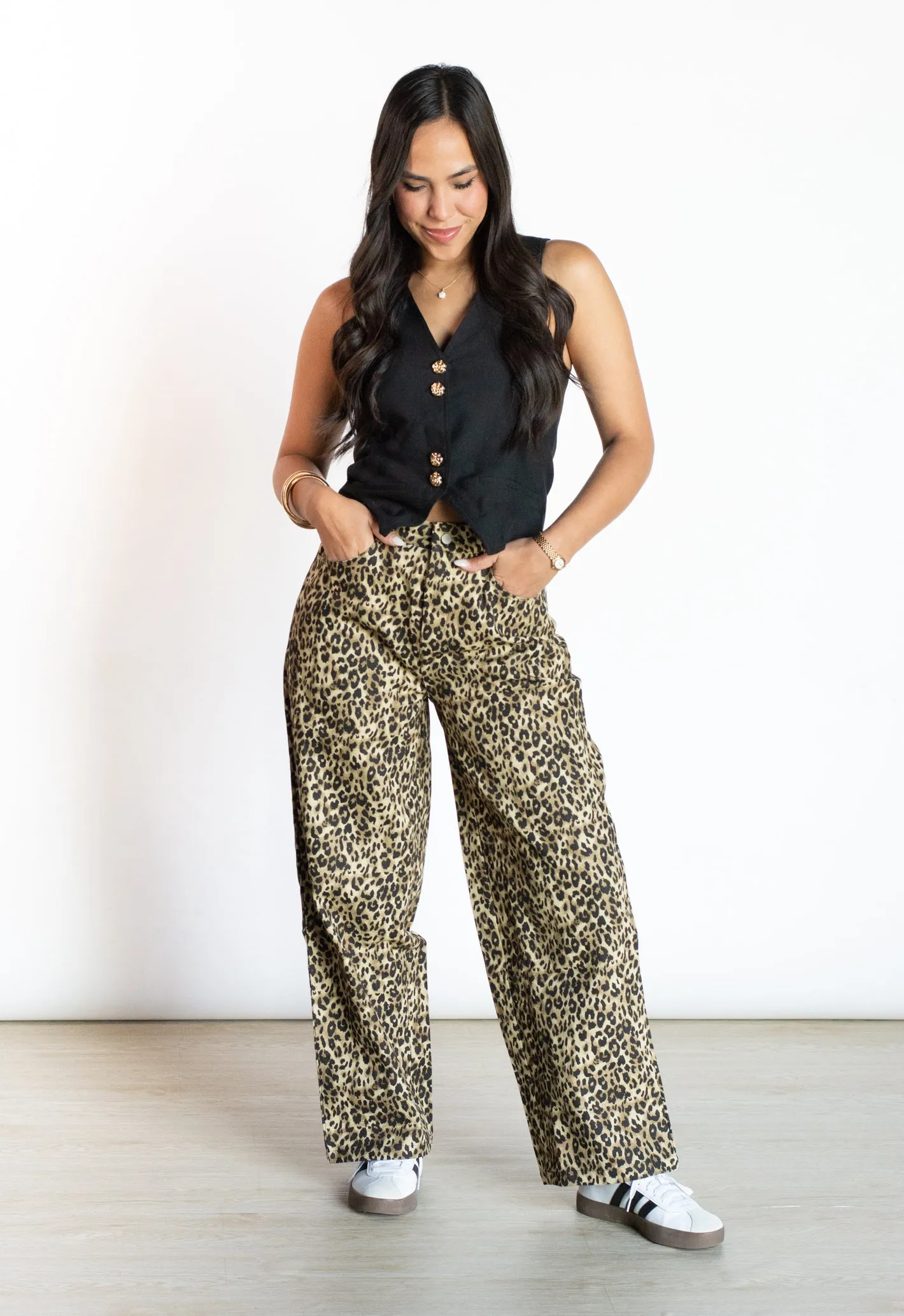 Flattery Won't Work Leopard Denim Pant