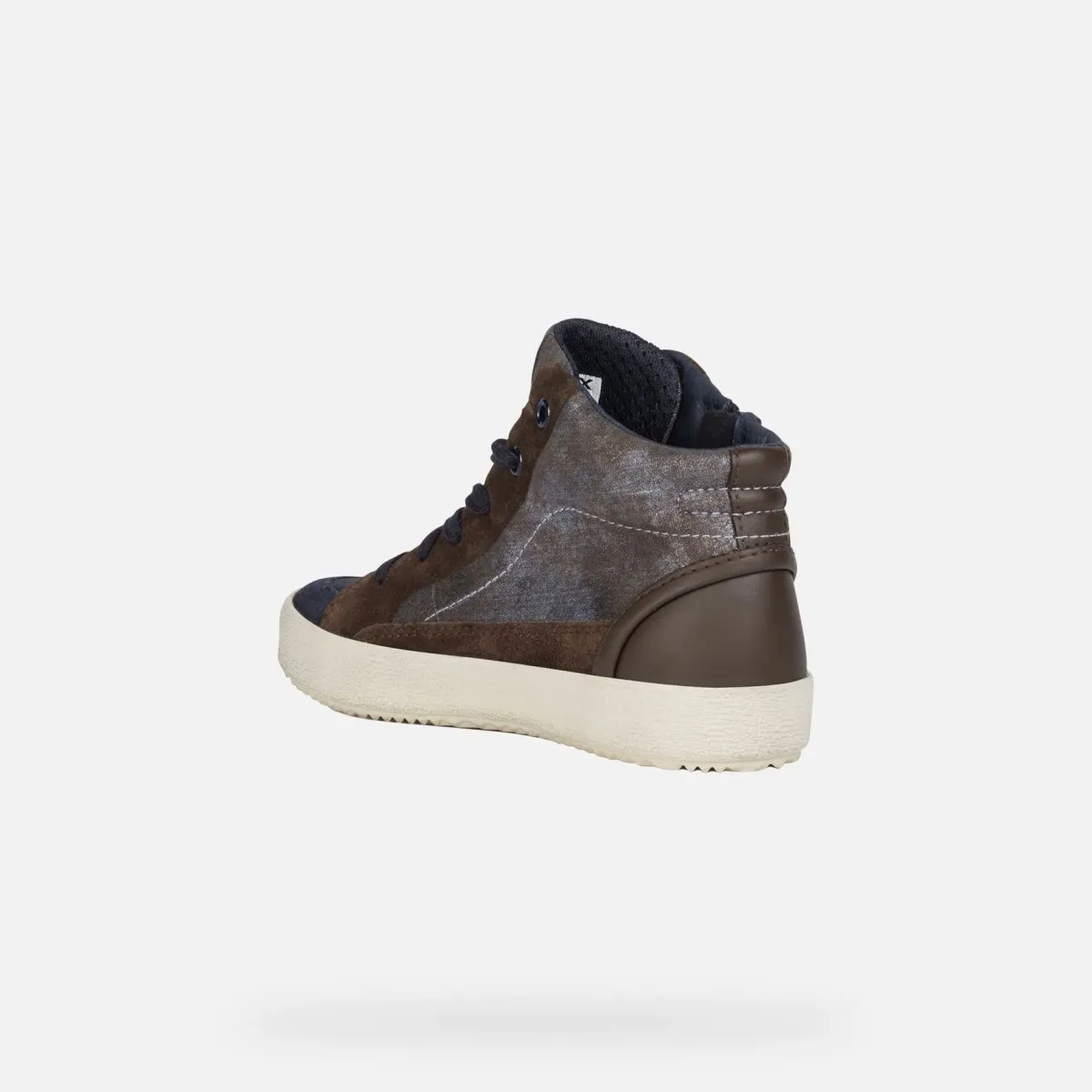 Geox Boy's Alonisso Brown/Navy Suede Hi (Sizes 36-37)