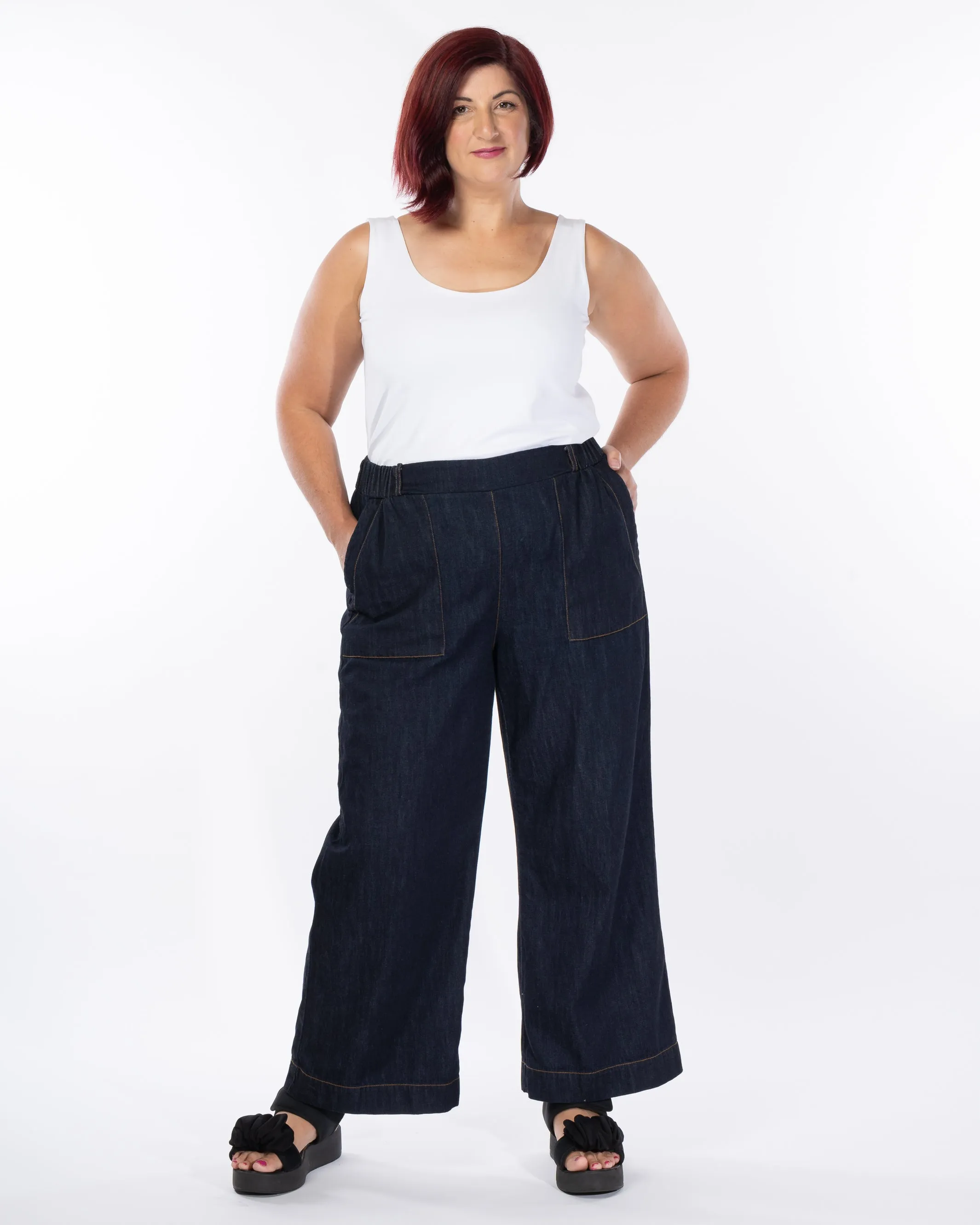 Hotel California Denim Wide Leg Pant - Indigo - LAST ONE - XS(12/14)