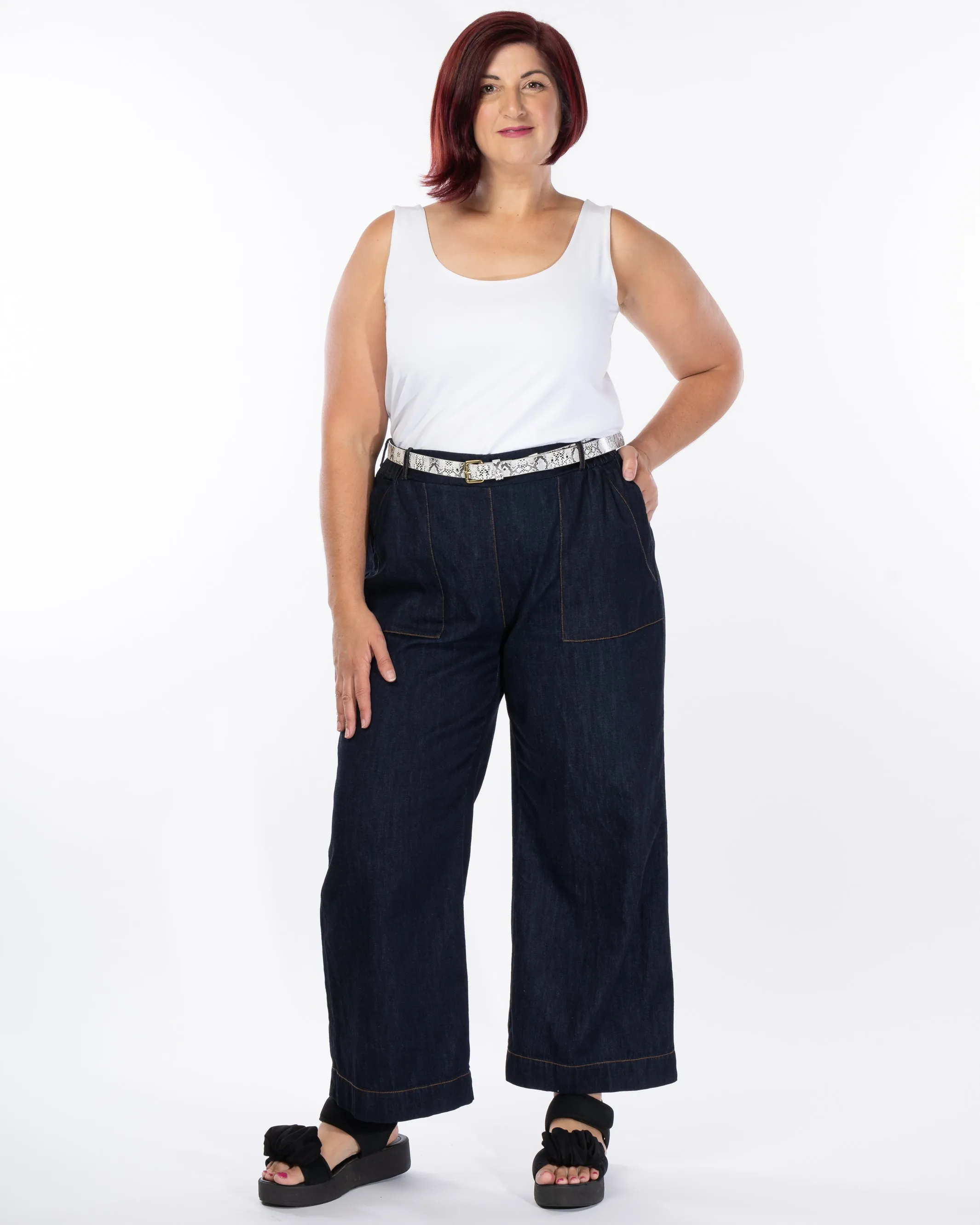 Hotel California Denim Wide Leg Pant - Indigo - LAST ONE - XS(12/14)