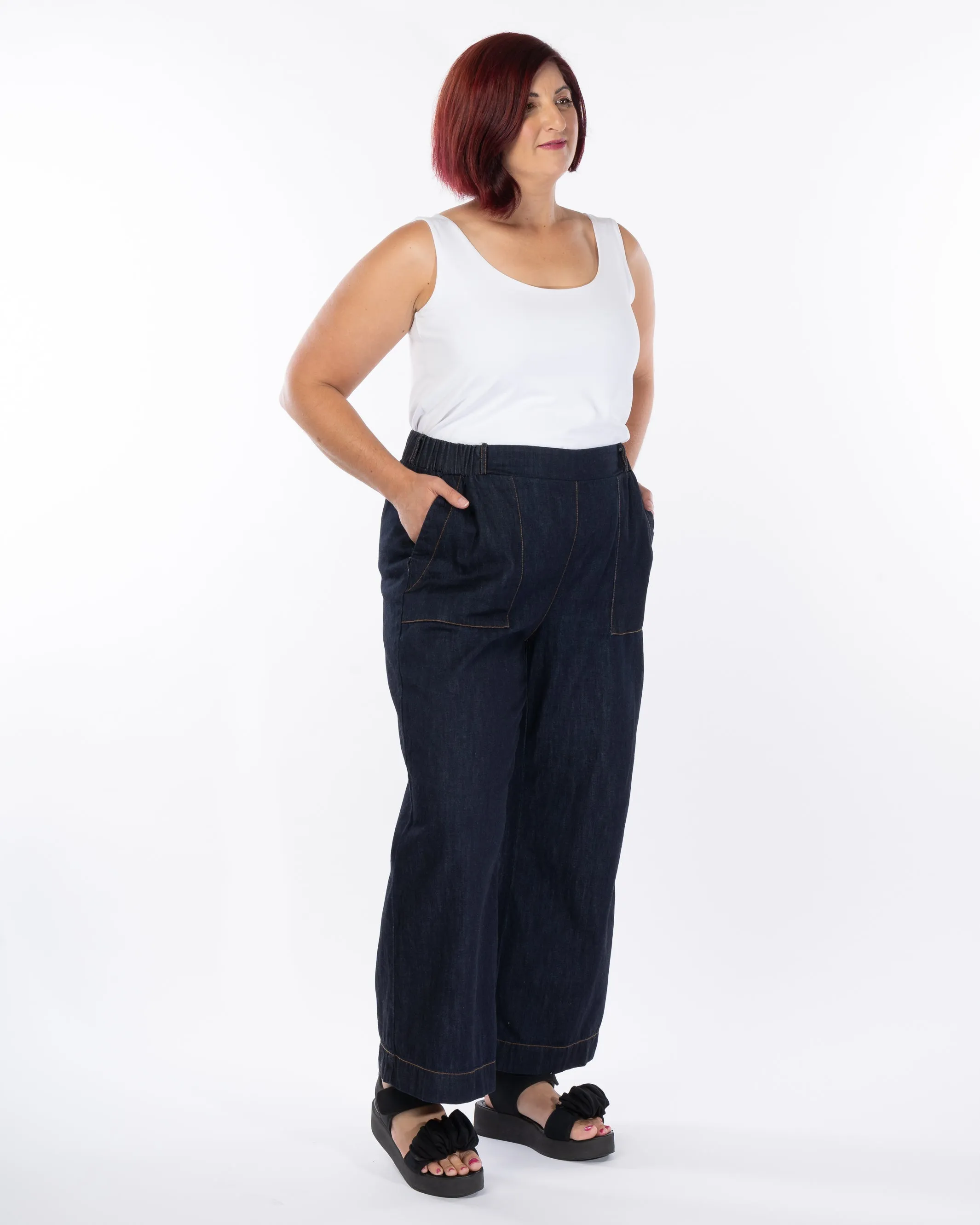 Hotel California Denim Wide Leg Pant - Indigo - LAST ONE - XS(12/14)