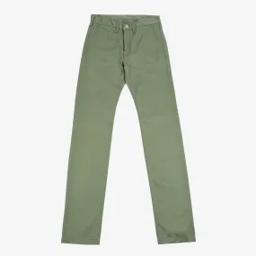 Iron Heart - IH-721 - 9oz Mercerised Selvedge Cotton Slim Tapered Chinos - Olive