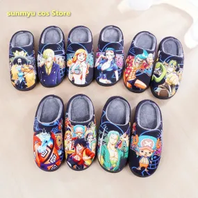 Japanese Anime ONE PIECE Winter House Slippers