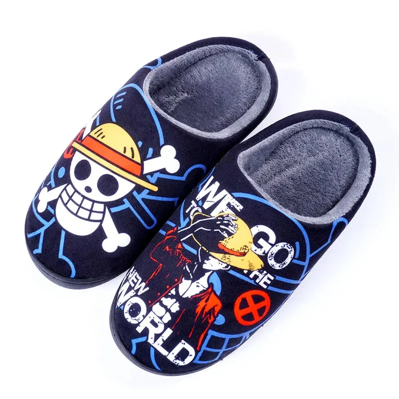 Japanese Anime ONE PIECE Winter House Slippers