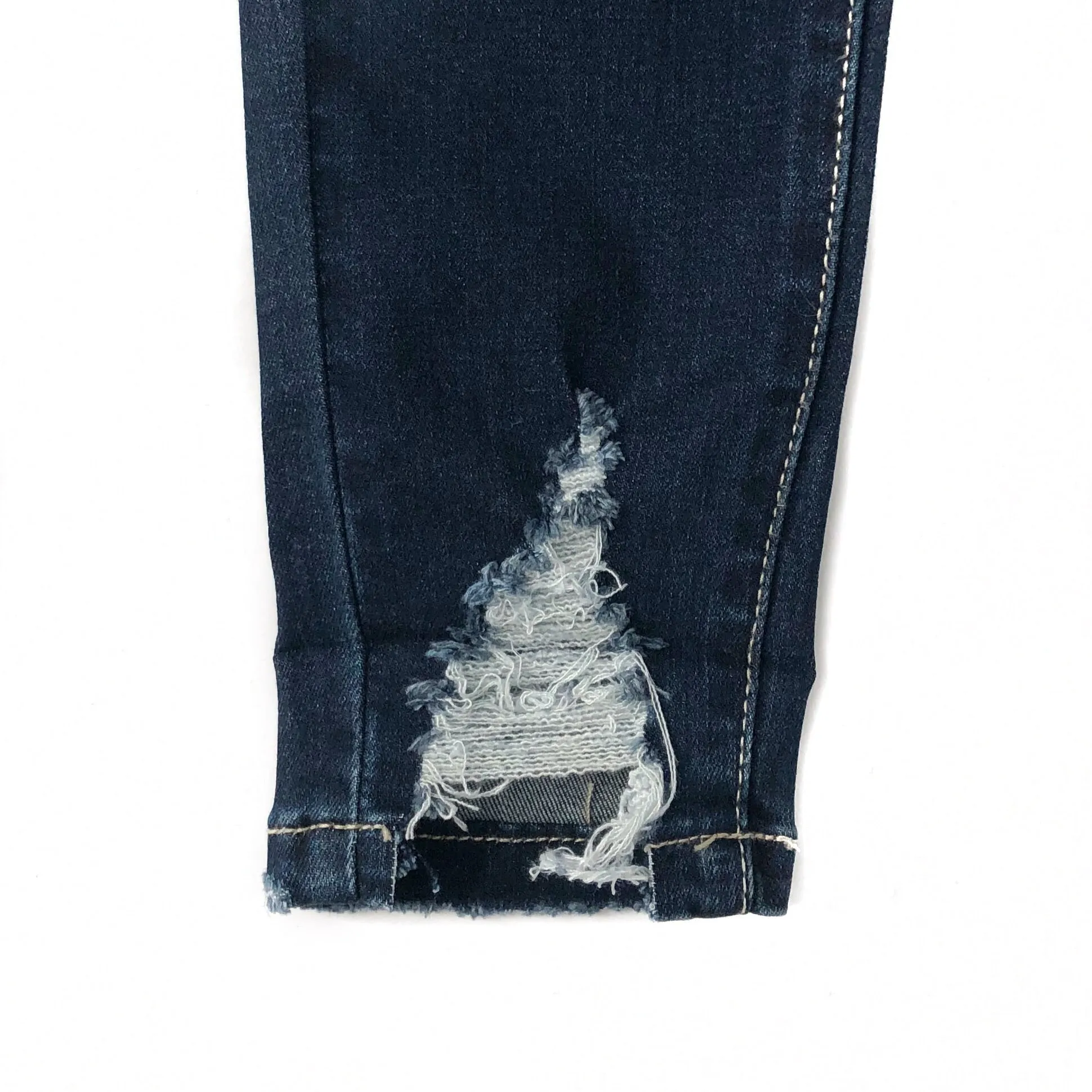 KanCan Favorite Distressed High Waist Button Up Jeans - Dark Wash