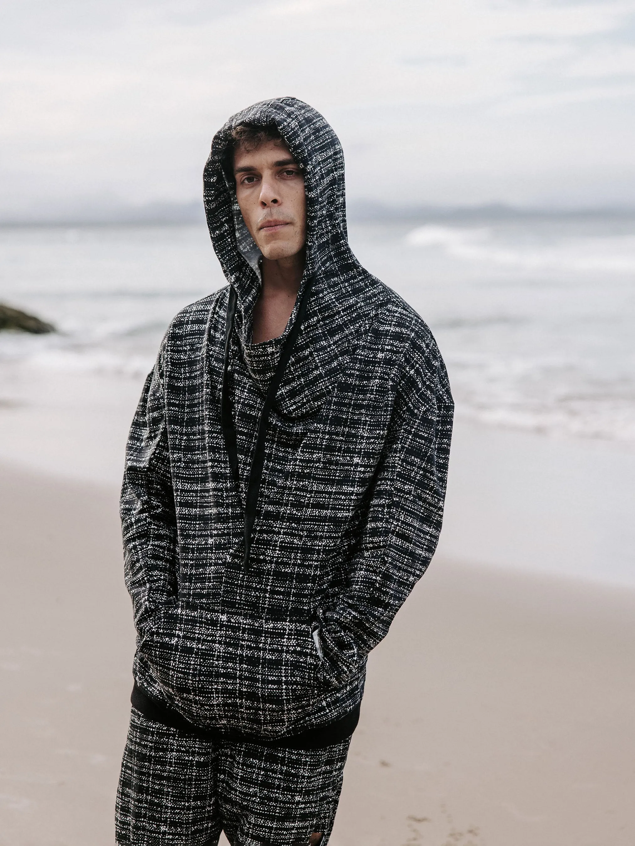 Miko Hoody - Black Tweed