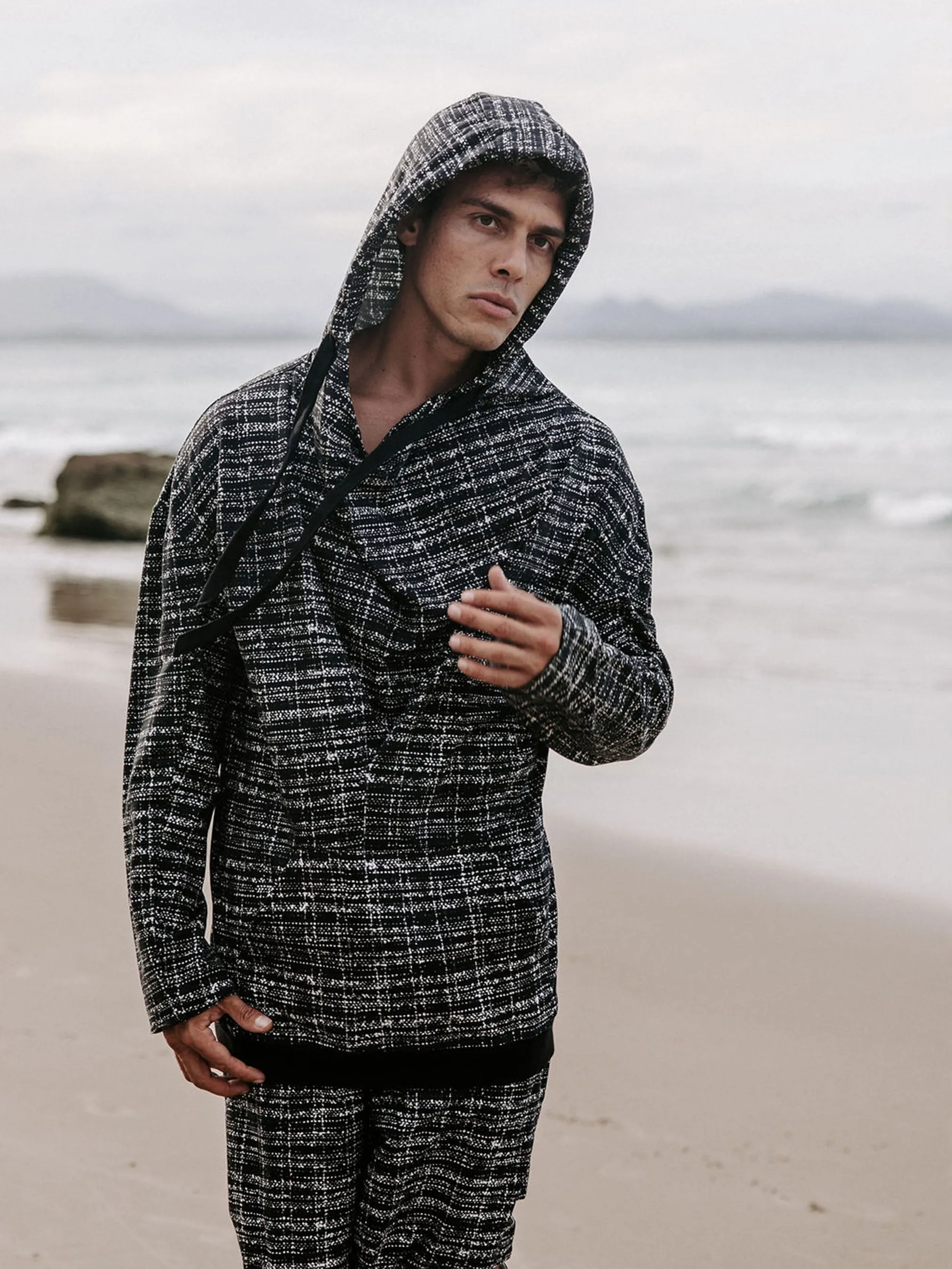 Miko Hoody - Black Tweed