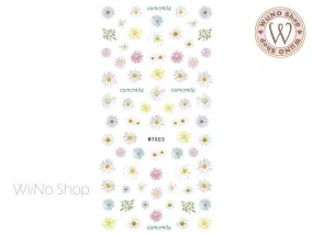 Pastel Camomile Flower Adhesive Nail Art Sticker - 1 pc (MT003)