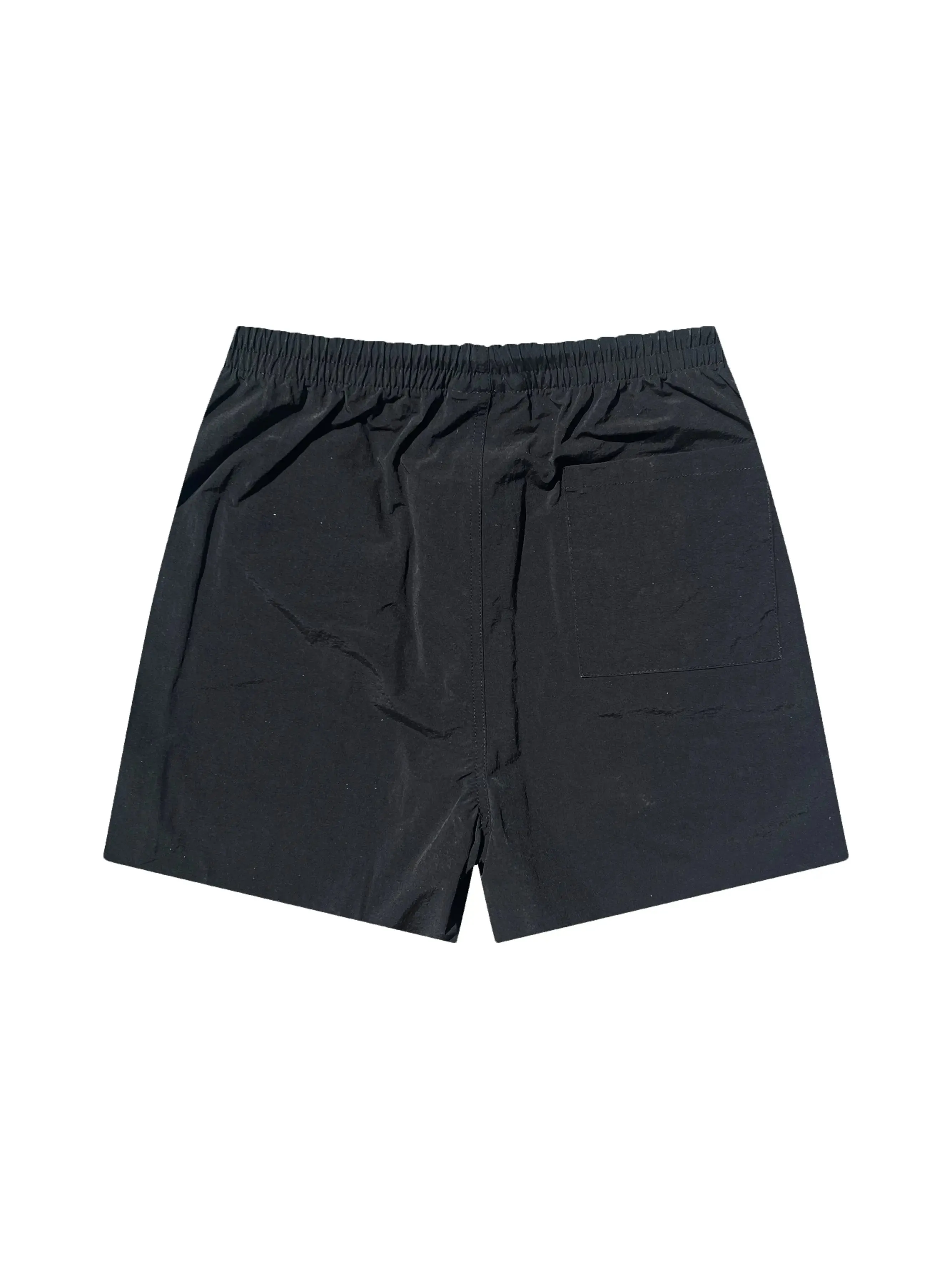 Prior Black Collection Embroidery Logo Nylon Shorts Onyx