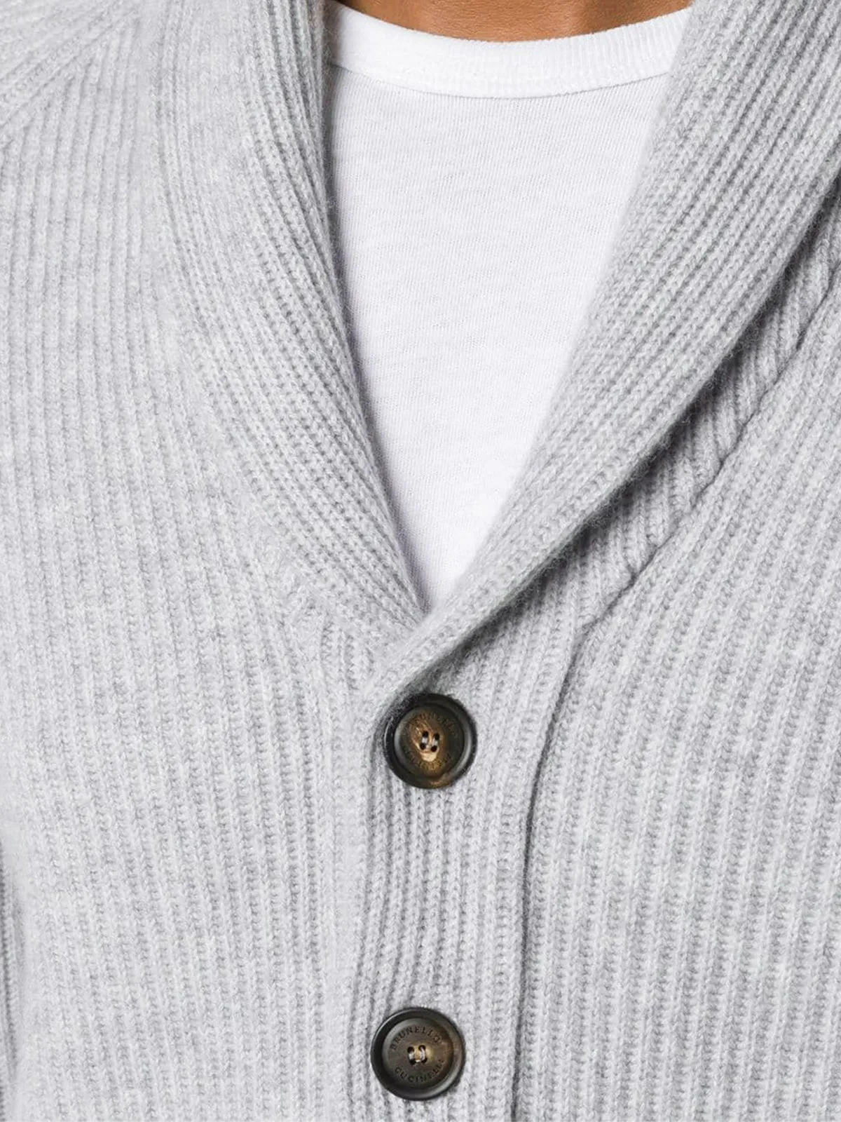 Shawl-neck cardigan