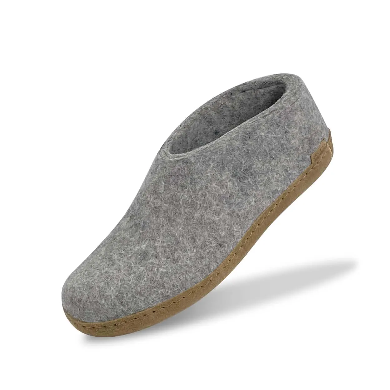 Shoe with leather sole - Grey