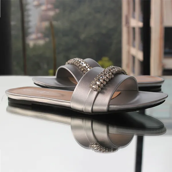 Sliver Fancy Slippers for women