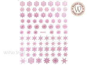 Snowflake Fuchsia Holographic Adhesive Nail Art Sticker - 1 pc (WG442FH)