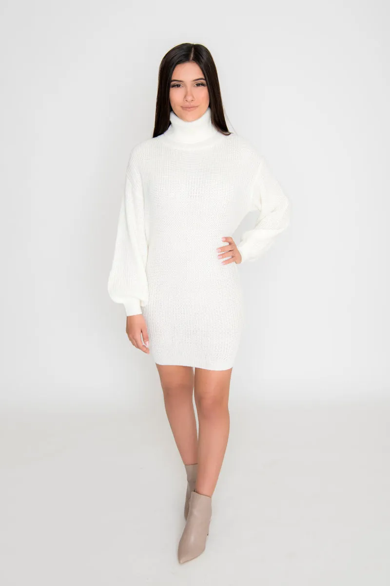 Sophia Sweater Dress - Ivory