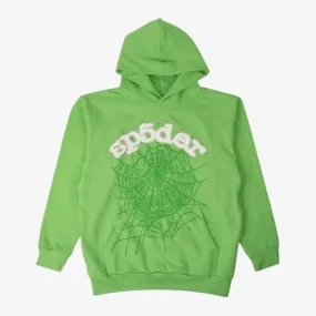 Sp5der 'OG Web' Pullover Hoodie Green SS21