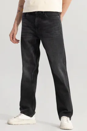 Swankie Wiskered Black Comfort Fit Jeans