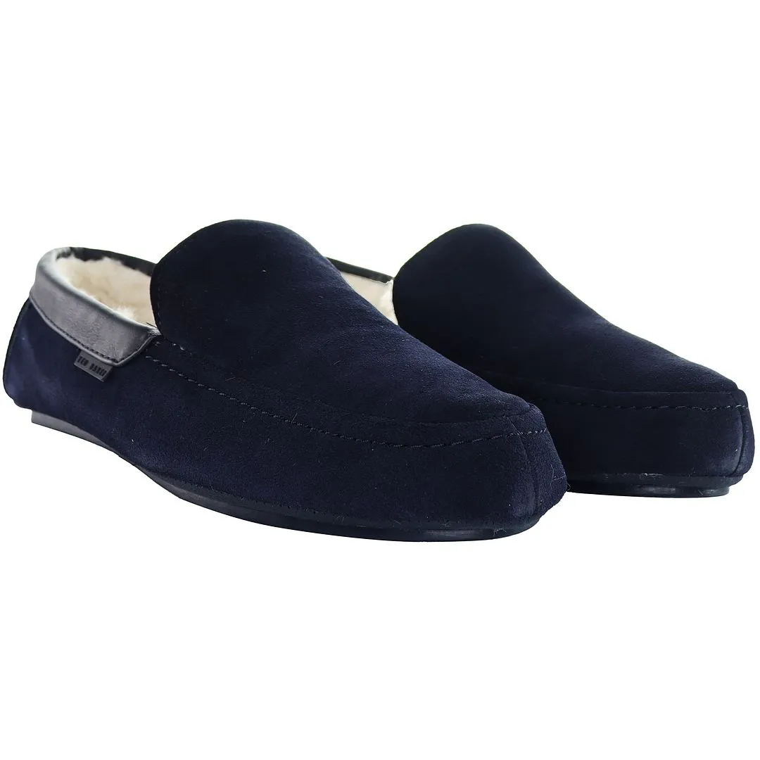 Ted Baker Vallant Mens Blue Moccasin Slippers