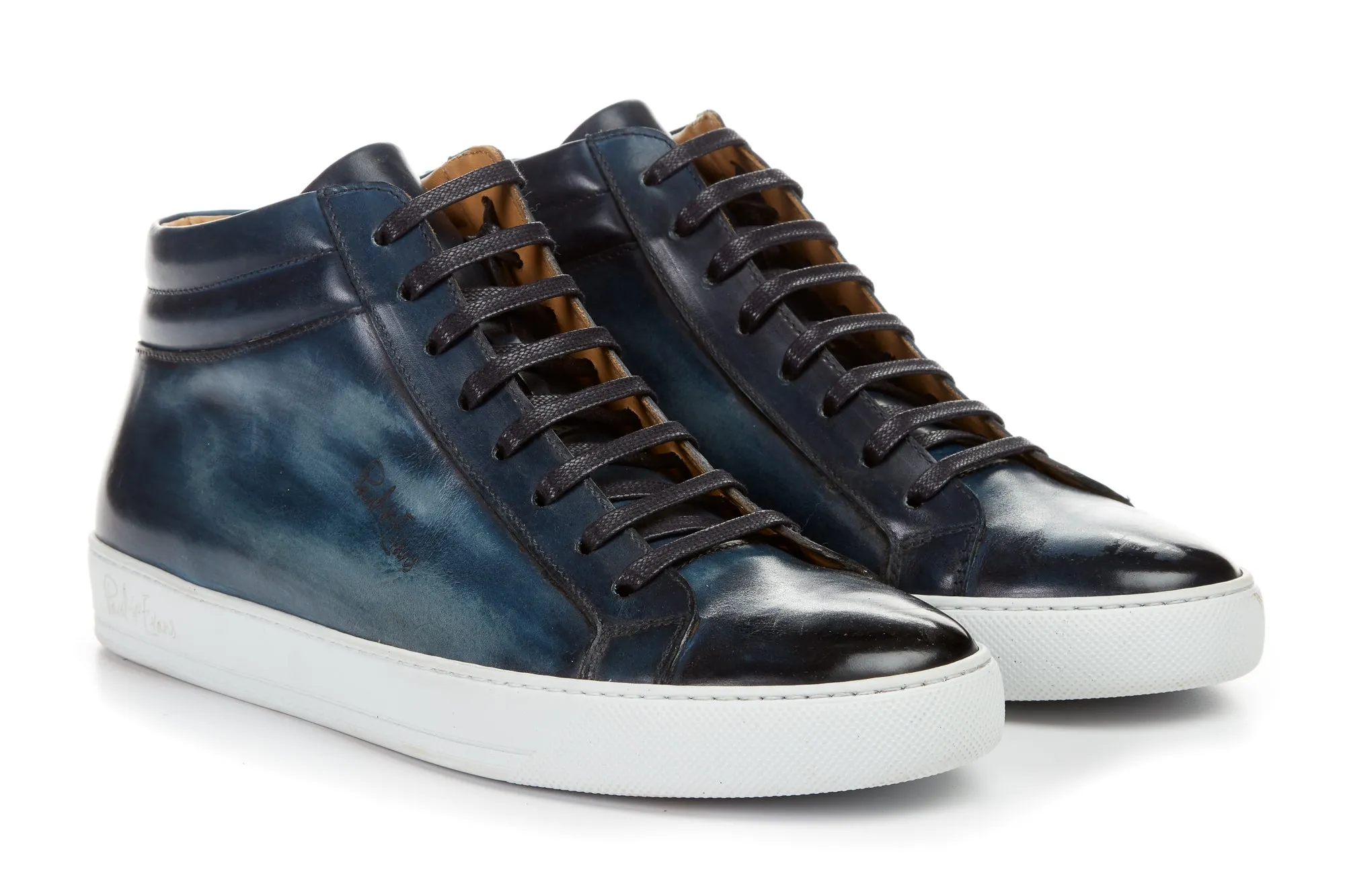 The Carter Mid-Top Sneaker - Blue - White Sole