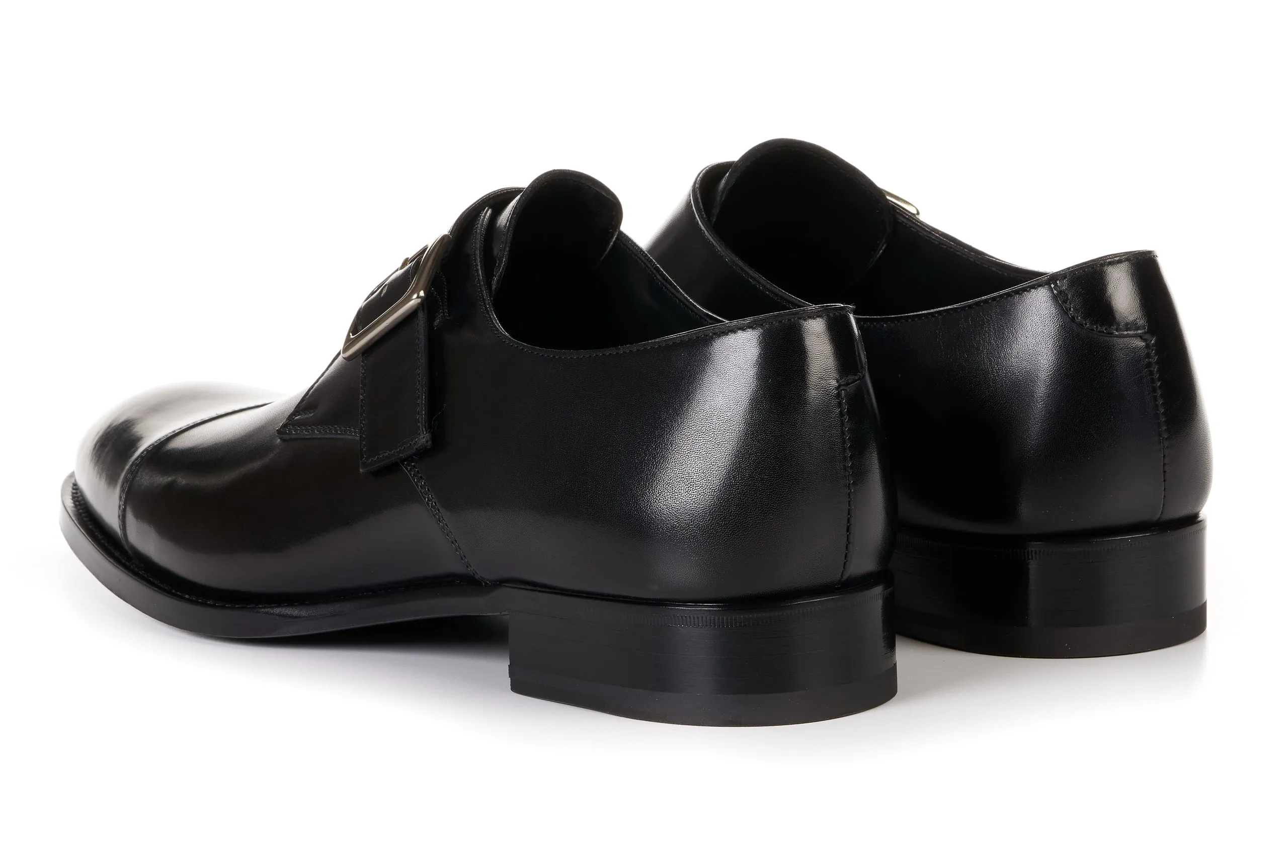 The Olivier Single Monk Strap - Nero