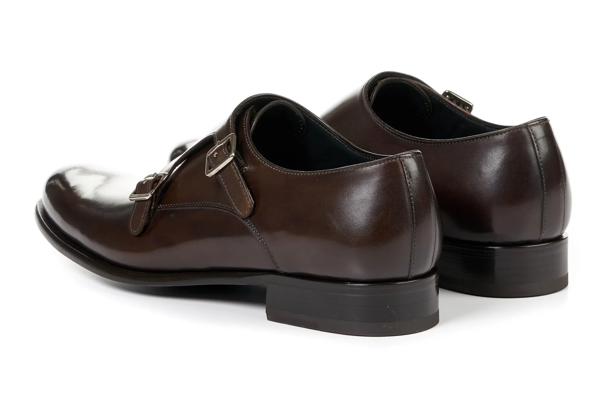 The Poitier Double Monk Strap - Chocolate