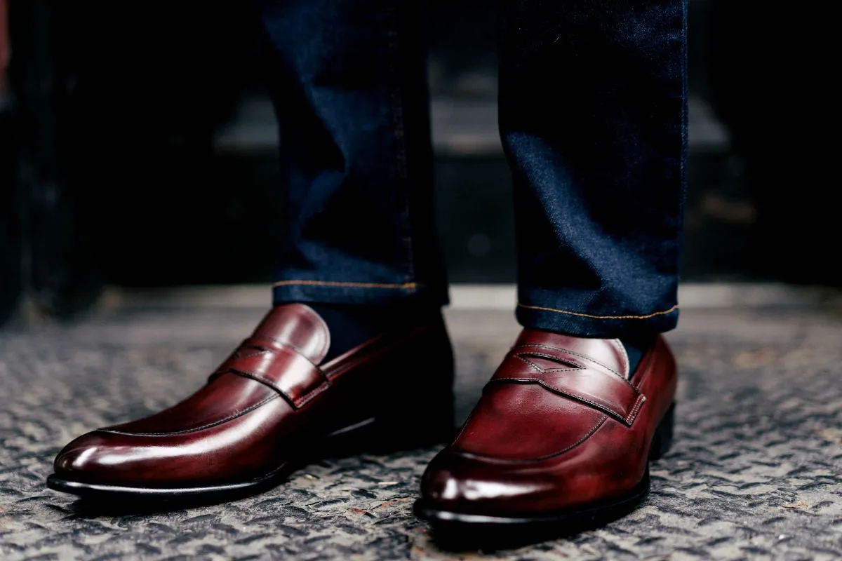 The Stewart Penny Loafer - Oxblood