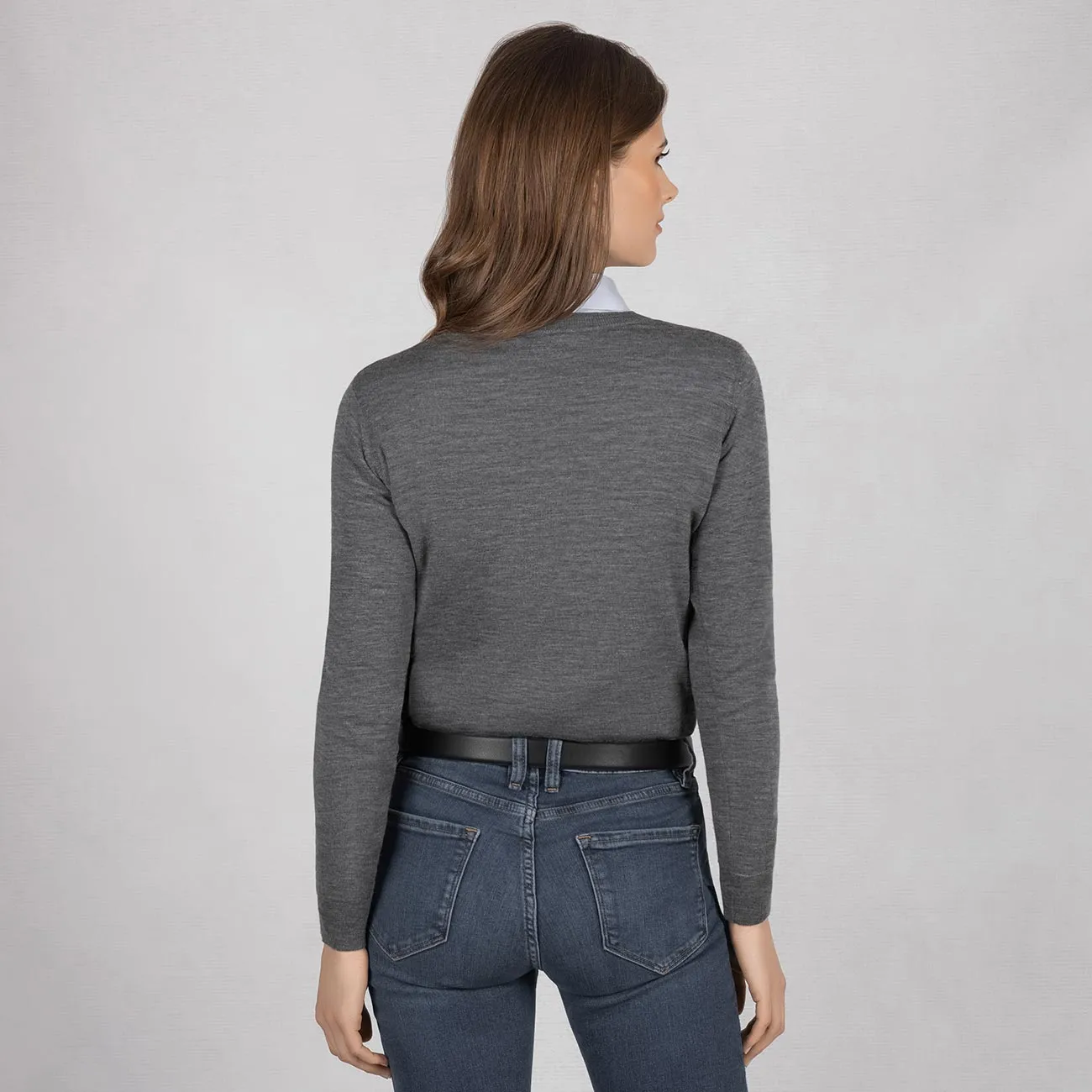 Wool Pullover Light Round Neck Women